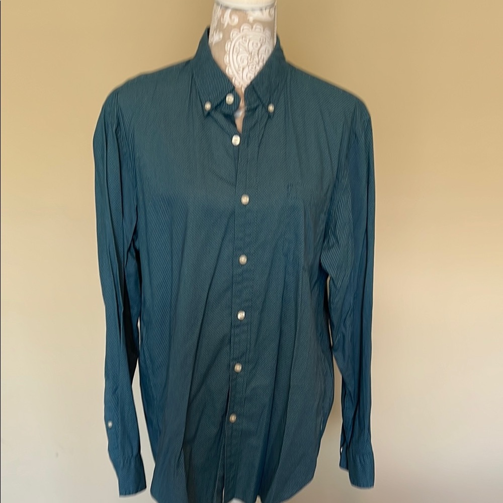 J Crew Men's Teal Button-Up Shirt